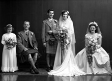 Robert Grant and Mary Barbour, Wyvis Place, Inverness. Early 1950s.