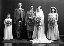 Robert Grant and Mary Barbour, Wyvis Place, Inverness. Early 1950s.