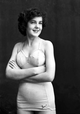 Miss Joan Finlayson. First entered the Miss Inverness beauty competition aged 16 in 1954, losing out to Eileen Williamson. Joan would later win the competition four times. She later became Joan Naismith.