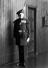 Brigadier Kenneth James Garner Garner-Smith OBE, in the dress of the Royal Company of Archers. He joined the Seaforth Highlanders in 1927 and retired as a Brigadier in 1957. He lived at Aird House, Inverness and was a Burgh Councillor for 11 years. Married Mary Jean Macdonald (1914-2013) on 4th July 1933 at St. Marks Church, London. He died in 1994. Parents of Mary-Jean, Caroline and Jamie.