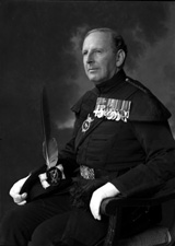 Brigadier Kenneth James Garner Garner-Smith OBE, in the dress of the Royal Company of Archers. He joined the Seaforth Highlanders in 1927 and retired as a Brigadier in 1957. He lived at Aird House, Inverness and was a Burgh Councillor for 11 years. Married Mary Jean Macdonald (1914-2013) on 4th July 1933 at St. Marks Church, London. He died in 1994. Parents of Mary-Jean, Caroline and Jamie.