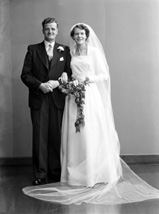 Wedding of Douglas and Dorothy Mackintosh, Dochfour Drive, Inverness. Bridal.