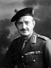 Brigadier (later General) Sir Peter Mervyn Hunt GCB, DSO, OBE, DL (11th March 1916 - 2nd October 1988) was Chief of the General Staff, the professional head of the British Army. He served in World War II and commanded British Forces deployed in response to the Indonesia-Malaysia confrontation and later in his career he provided advice to the British Government at a time of continuing tension associated with the Troubles in Northern Ireland. Born the son of H.V Hunt he was commissioned into the Queen's Own Cameron Highlanders on 30th January 1936. Hunt saw action during the Second World War and was promoted to captain in 1944. Later that year he was given the temporary rank of lieutenant colonel and appointed Commanding Officer of the Seaforth Highlanders leading them in North West Europe and receiving the DSO in May 1945. After the War he was appointed a Chevalier of the Order of Leopold II of Belgium and Croix de Guerre. Appointed OBE in the New Year Honours 1948, he was given command of the 1st Battalion of the Queen's Own Cameron Highlanders in 1957 in Aden and the UK 1957-60.  Promoted to colonel in 1960, he became Commander of 152nd (Highland) Infantry Brigade and Chief of Staff at Scottish Command in 1962. He was appointed General Officer Commanding the 17th Gurkha Division and Land Forces Borneo and promoted to major-general in February 1964 and went on to be General Officer Commanding Far East Land Forces with the rank of lieutenant general in 1968. Advanced to KCB in the New Year Honours 1969, he became Commander Northern Army Group and Commander-in-Chief of the British Army of the Rhine with the rank of general in December 1970. Advanced to GCB in the New Year Honours 1973 and also appointed ADC General to the Queen that year, he was appointed Chief of the General Staff on 19th July 1973 at a time of continuing tension associated with the Troubles in Northern Ireland. He retired from the British Army on 12th August 1976. He was also Colonel of the Queen's Own Highlanders (Seaforth and Camerons) from 7th February 1966 and Colonel of the 10th Princess Mary's Own Gurkha Rifles from 1st August 1966. In retirement he became Constable of the Tower of London from 1st August 1980 and Deputy Lieutenant of Cornwall from 4th August 1982. He lived at Portloe in Cornwall. His personal interests included shooting and medical charities: he was President of the National Smallbore Rifle Association and Chairman of the Council of the King Edward VII's Hospital in London. He died on 2nd October 1988. In 1940 he married Anne Stopford; they had one son and one daughter. Following the death of his first wife he married Susan Davidson in 1978. 