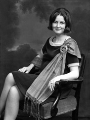 Mrs Miesegaes, Aird Cottage. She is wearing the MacDonald clan badge. (See also 47441a/e).