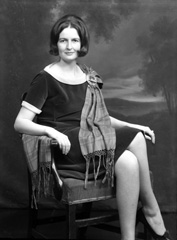 Mrs Miesegaes, Aird Cottage. She is wearing the MacDonald clan badge. (See also 47441a/e).