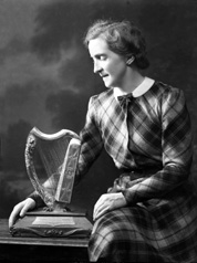 Miss Rhoda MacPherson, Crown Drive, Inverness. She had been awarded first prize at the Gaelic Mod at Dundee on 30th September 1937 for the best performance of Celtic Music on the clarsach.