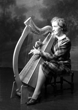 Miss Rhoda MacPherson, Crown Drive, Inverness. She had been awarded first prize at the Gaelic Mod at Dundee on 30th September 1937 for the best performance of Celtic Music on the clarsach.