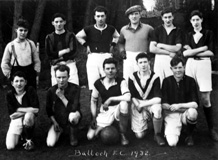 Copy of Balloch Football Club 1932, made for Miss Pat Thomson. 