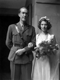 Dawn Ritchie and Norwegian Eric Prydz bridal, in the Main Hall at Ardlarach House in Tain. They went to live in Norway.