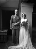 Dawn Ritchie and Norwegian Eric Prydz bridal, in the Main Hall at Ardlarach House in Tain. They went to live in Norway.