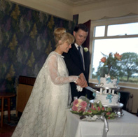 Bridal cake cutting. #~