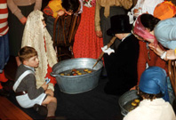 Halloween games at Carrol House orphanage, Island Bank Road, Inverness, October 1960. (Courtesy James S Nairn Colour Collection). ~ 