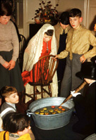 Halloween games at Carrol House orphanage, Island Bank Road, Inverness, October 1960. (Courtesy James S Nairn Colour Collection). ~ 