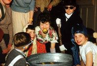 Halloween games at Carrol House orphanage, Island Bank Road, Inverness, October 1960. (Courtesy James S Nairn Colour Collection). ~ 