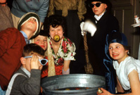 Halloween games at Carrol House orphanage, Island Bank Road, Inverness, October 1960. (Courtesy James S Nairn Colour Collection). ~ 