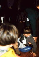 Halloween games at Carrol House orphanage, Island Bank Road, Inverness, October 1960. (Courtesy James S Nairn Colour Collection). ~ 