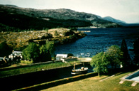 Loch Ness and Caledonian Canal from Fort Augustus Abbey. (Courtesy James S Nairn Colour Collection). ~ *