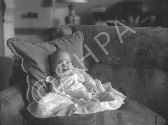 Baby on sofa, inscription 'Aldourie.' (Aldourie was the home of the Fraser-Tytler family). #.....