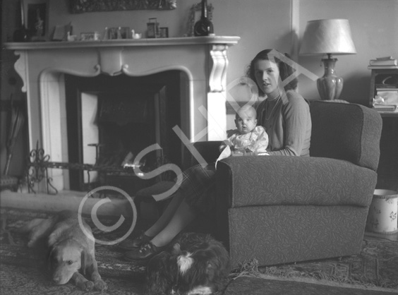 Baby on sofa, inscription 'Aldourie.' (Aldourie was the home of the Fraser-Tytler family). #.....