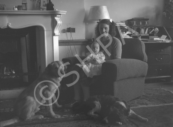 Baby on sofa, inscription 'Aldourie.' (Aldourie was the home of the Fraser-Tytler family). #