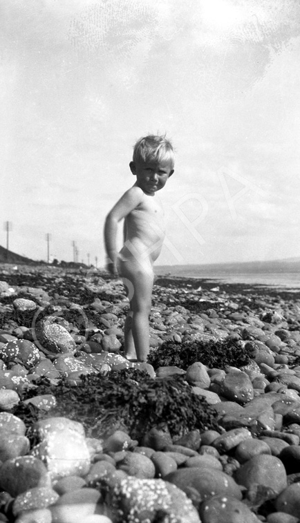 George Maclennan (1920-2001) on the beach at North Kessock c1924. He was a nephew of the famous photographer Andrew Paterson (1877-1948). #