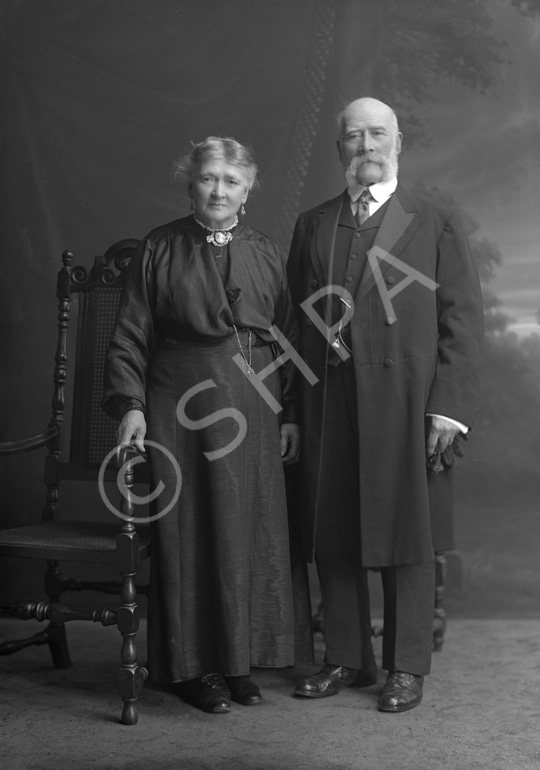 Senior couple, standing.#