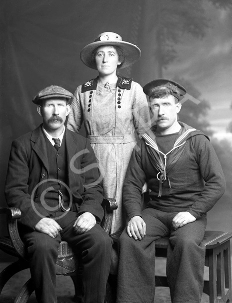 Portrait. The sailor's hatband reads HMML 380. #