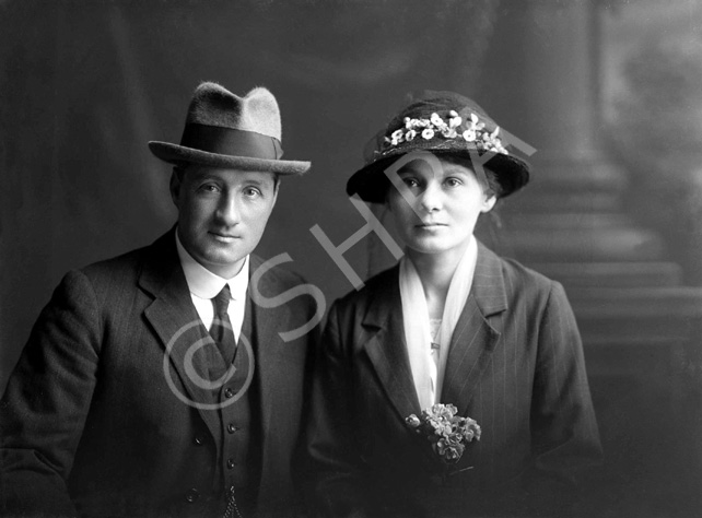 Frank and Christina Chalmers, Redhill, Surrey. Francis James Chalmers (1881-1956) was born in Surrey, a twin with sister Margaret. His fathers motor vehicle business established in 1850 (J. Chalmers and Sons Ltd), traded from the Redhill Garage and could accommodate up to 50 cars. They also held the Ford franchise. He married Christina Ann MacMillan in 1919. She died in Reigate in 1922. He later married Constance Paterson (1902-1975) of Inverness in 1936, the daughter of famous photographer Andrew Paterson (1877-1948). 