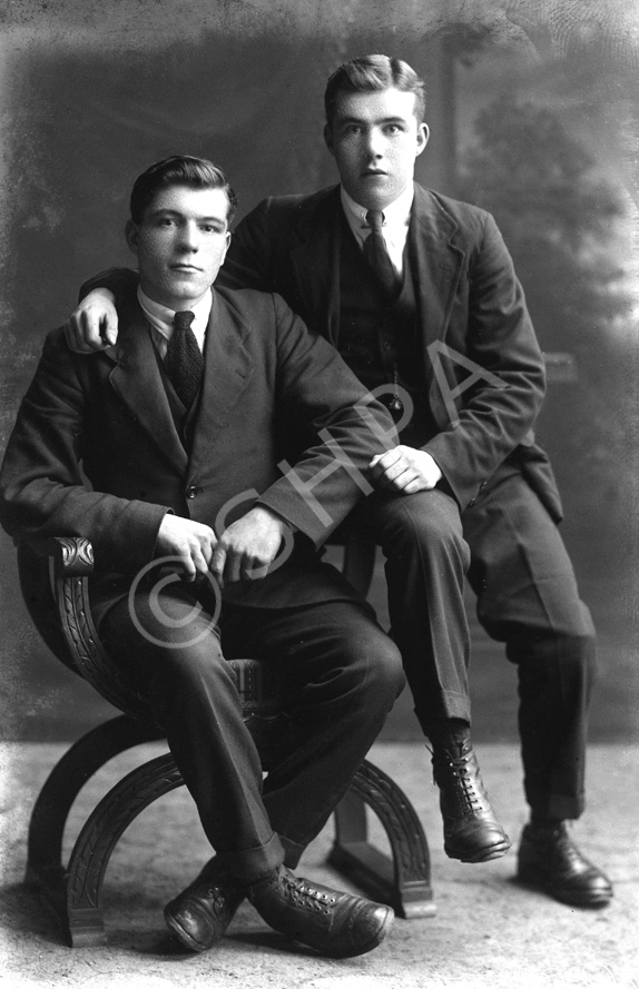 Mr J. Allan (on right), c/o Mrs Maclennan, 22 Dock, Avoch, Black Isle.  