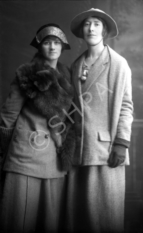 Miss Munro, The Lodge, Cromarty (on right), with Miss Bain. .....
