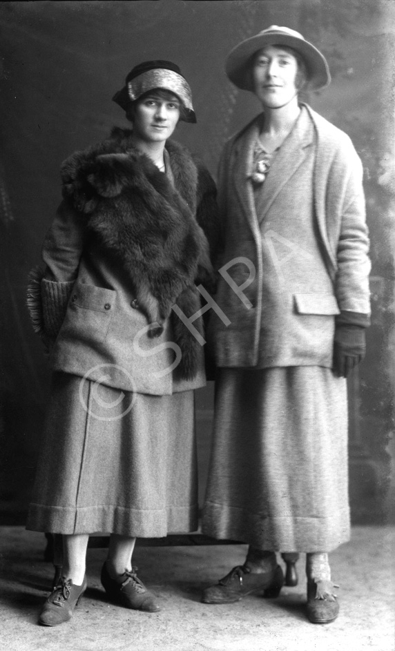 Miss Bain, Cromarty (on left) with Miss Munro of The Lodge, Cromarty......