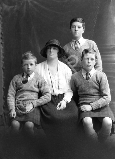 Mrs Somerville with sons, Invergordon. 