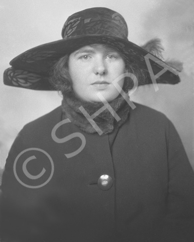 Miss Paterson, Royal Hotel, Inverness c.1923 (Damaged plate).     