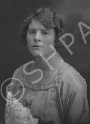 Miss Hossack, U.F Manse, Cromarty c.1923 (Damaged plate).     