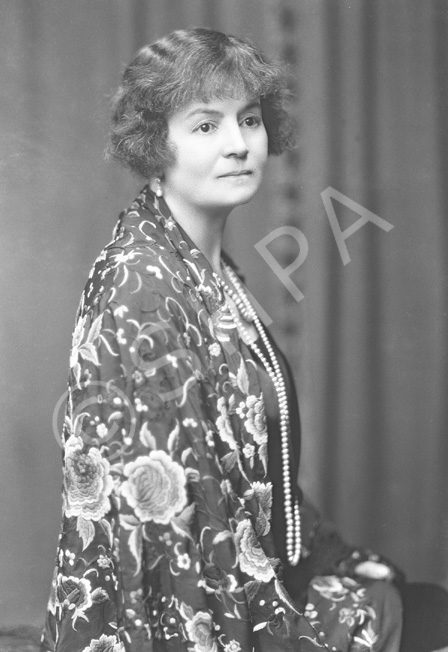 Mrs Ethel Elford, Rosehaugh House, circa September 1925. Ethel Elford was the sister of Lilian Fletcher of Rosehaugh. Married to Colonel Elford. 