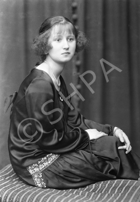 Miss Lilian Elford, Rosehaugh House, circa September 1925. Daughter of Colonel and Ethel Elford, and.....