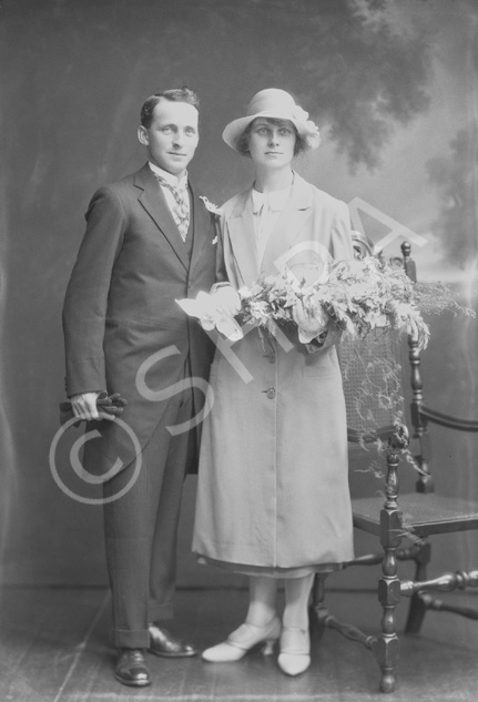 Gardener, bridal couple portrait.