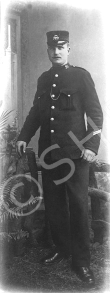 Alexander MacRae of the Inverness Burgh Police, featuring the cap badge showing a camel and elephant.....