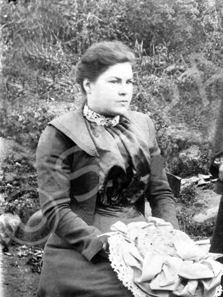 Mrs Hamilton, Cranmore, Daviot, July 1926. Copy of an older photograph.