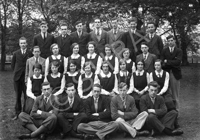 Inverness Royal Academy class VIa 1931-1932, before the use of school badges. Rear: D.F Mackenzie, J.....