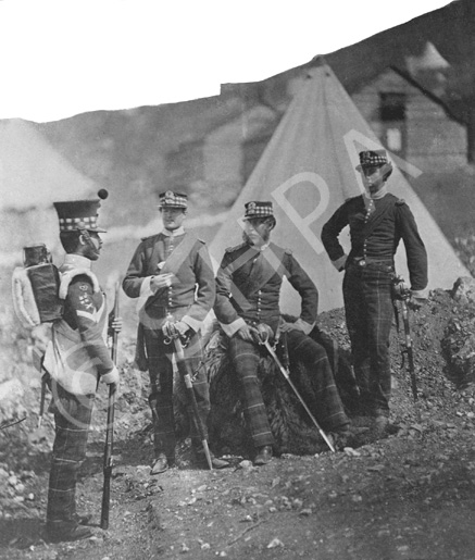 Officers of the 71st Highlanders, Sebastopol 1856. Copy with blocking.*.....