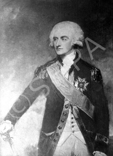 Maj.Gen John Mackenzie, Lord McLeod (1727-1789). He was a son of George Mackenzie, 3rd Earl of Cromarty and raised the 73rd Highlanders in 1777. Photo of painting taken in March 1935. 