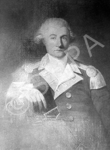 The Hon. George Mackenzie. He was a son of George Mackenzie, 3rd Earl of Cromarty and raised the 2nd Battalion of the 73rd Highlanders in 1778. He died unmarried in 1787 while in command of the 71st Highlanders. Photo of painting taken in March 1935. 