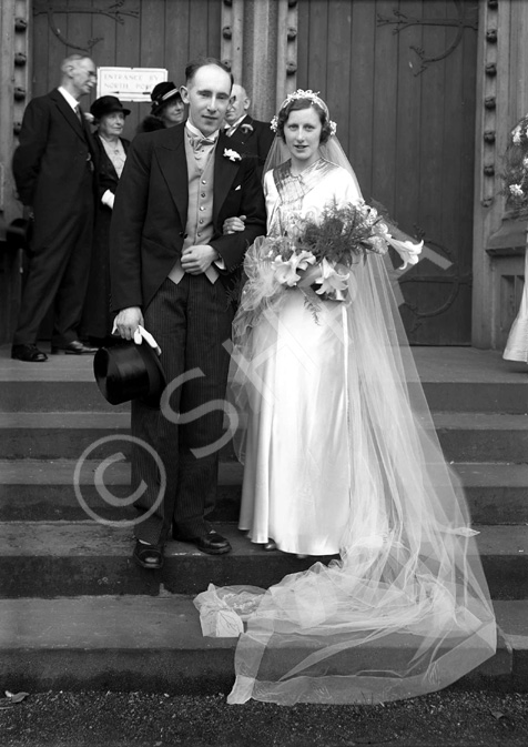 Wedding portrait on the steps of Inverness Cathedral. #.....