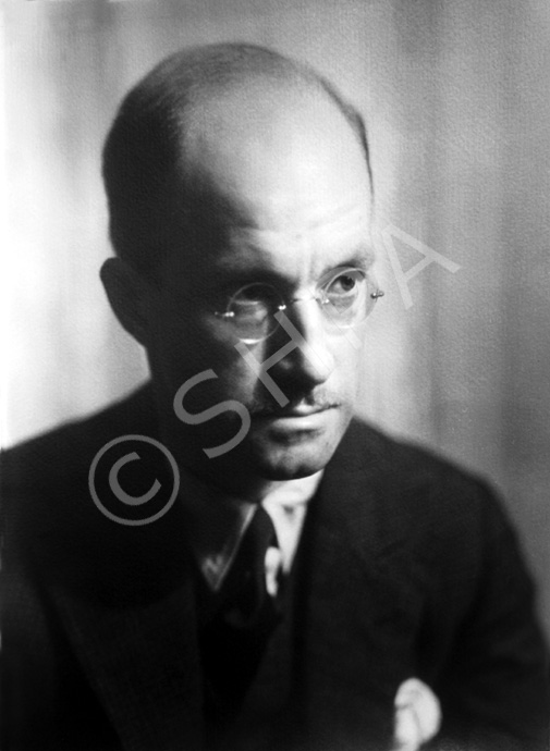 Eric Linklater (1899-1974). Eric Robert Russell Linklater was a Welsh-born Scottish writer of novels and short stories, military history, and travel books. Linklater moved in 1947 to Pitcalzean House, near Hill of Fearn in Ross-shire. He married Marjorie MacIntyre (1909-1997), an Edinburgh-born, English-educated actress and campaigner for the arts and the environment in June 1933. Linklater died in Aberdeen in November 1974 and was buried at Harray on Mainland, Orkney. Courtesy John and Aithne Barron.  