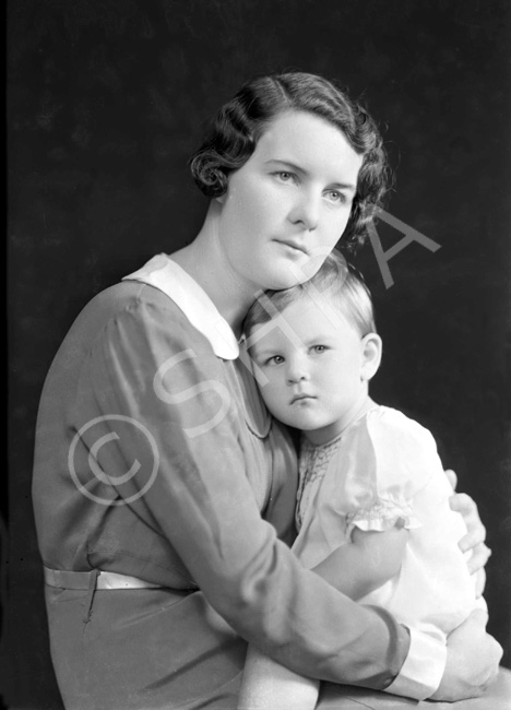 Mrs Sinclair and child, Cromarty......