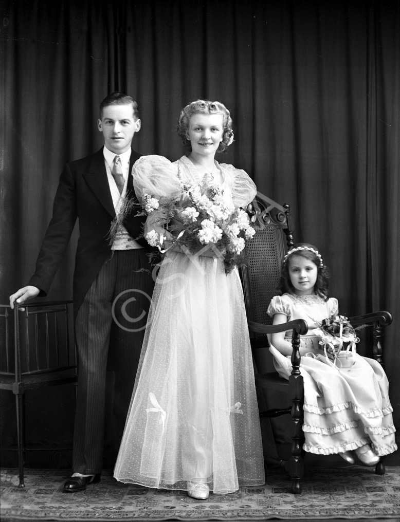 Attendants at the MacRae - Williamson wedding, Culloden......