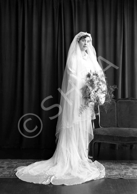 Mrs Chalmers bridal. Constance Paterson (1902-1975) married Francis James Chalmers (1881-1956) in 1936. She was the daughter of famous photographer Andrew Paterson (1877-1948).  