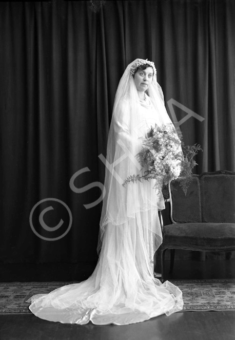 Mrs Chalmers bridal. Constance Paterson (1902-1975) married Francis James Chalmers (1881-1956) in 1936. She was the daughter of famous photographer Andrew Paterson (1877-1948).  