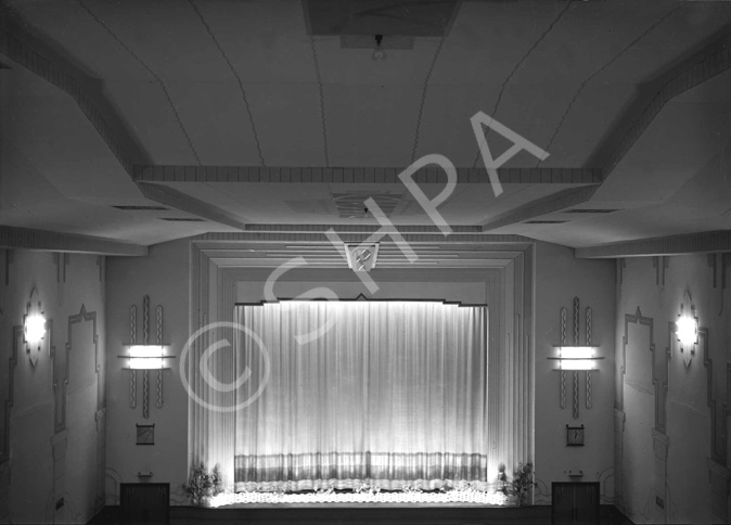 Palace Cinema, Huntly Street, Inverness, view from the balcony. Opened 21st November 1938 with 'Hard to Get' starring Dick Powell, after a ceremony performed by Provost Hugh Mackenzie. The Palace once seated 1,023 patrons. It closed in 1963 and became a bingo hall until it was finally demolished in 2010. *
